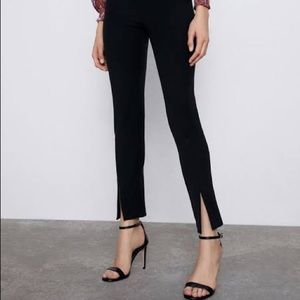 Zara highwaisted slit pants